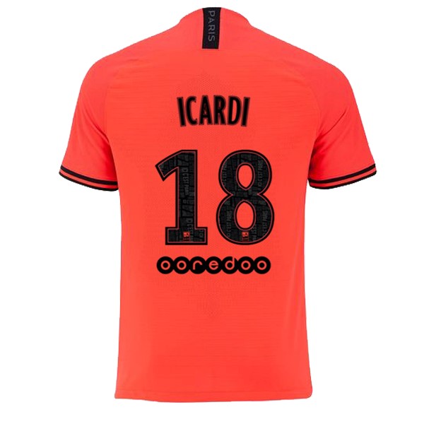 JORDAN Camiseta Paris Saint Germain NO.18 Icardi 2ª 2019/20 Naranja